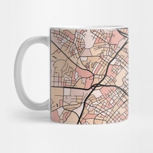 Charlotte Map Pattern in Soft Pink Pastels Mug